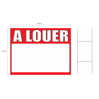 Panneau à louer 60 x 80 cm rouge à planter