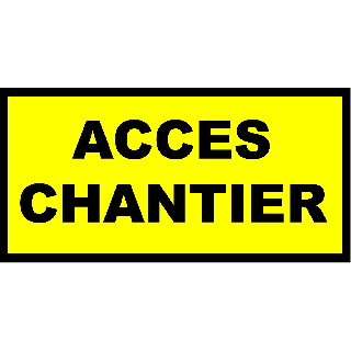 Autocollant accès chantier le lot de 50