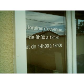 Adhésif horaires d'ouvertures et fermeture