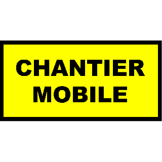 Autocollant chantier mobile le lot de 50