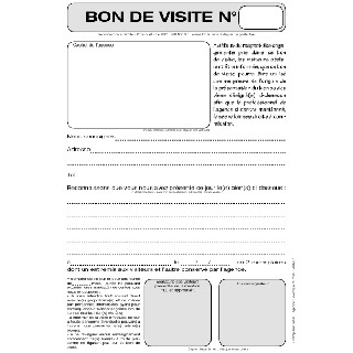 Carnet de 50 bons de visite duplicata