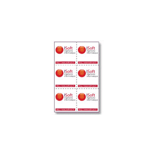 Carte de visite autocollante 6 adhésifs personnalisés (3000 ex)