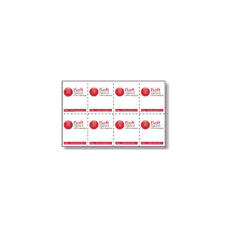 Carte de visite autocollante avec 8 adhésifs (2000 ex)
