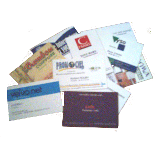 Cartes de visite 82 x 128 mm pelliculées recto les 2500 ex