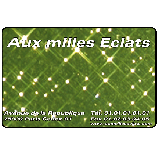 Cartes de visite coins arrondis recto verso les 2000 ex