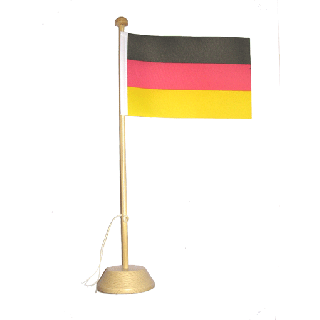 Drapeau de table Allemagne en bois vernis