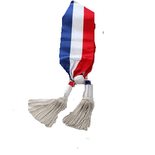 Echarpe tricolore argent 180 cm