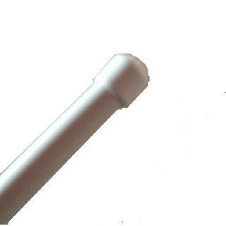 Embout porte tube PVC blanc