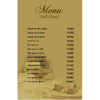 Menus de restaurant