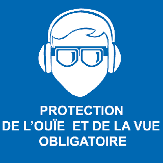 Panneau protection de l'ouie et de la vue obligatoire PVC