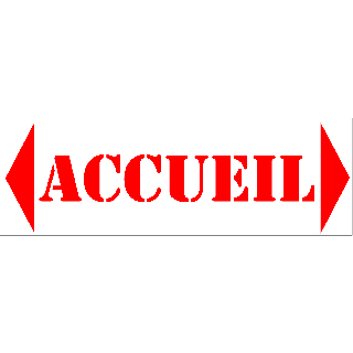 Panneau de fléchage accueil