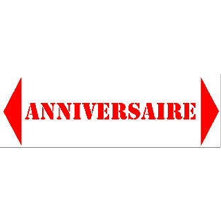 Panneau de fléchage anniversaire