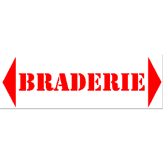 Panneau de fléchage braderie
