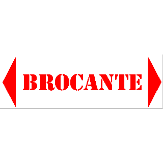 Panneau de fléchage brocante