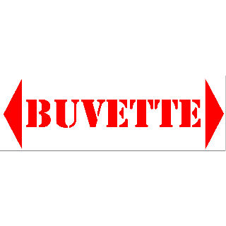 Panneau de fléchage buvette