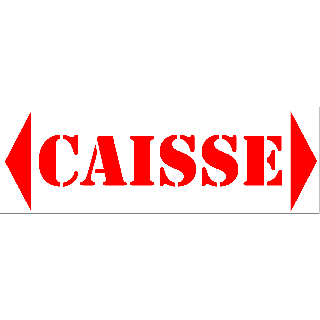 Panneau de fléchage caisse