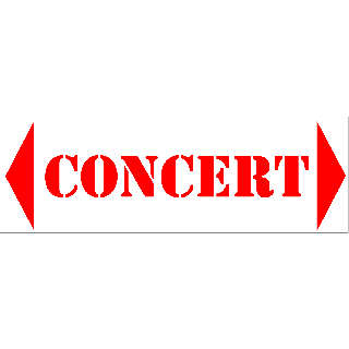 Panneau de fléchage concert