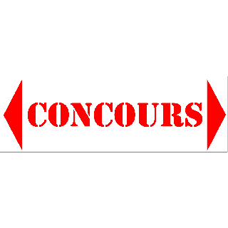Panneau de fléchage concours