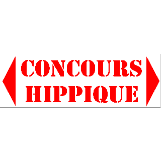 Panneau de fléchage concours hippique