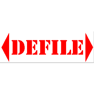 Panneau de fléchage défilé