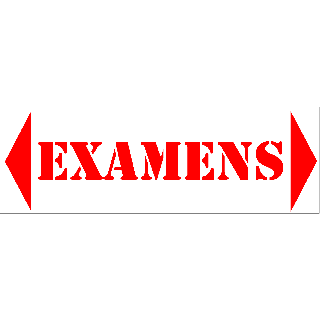 Panneau de fléchage examens