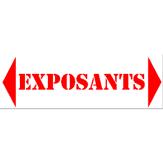 Panneau de fléchage exposant