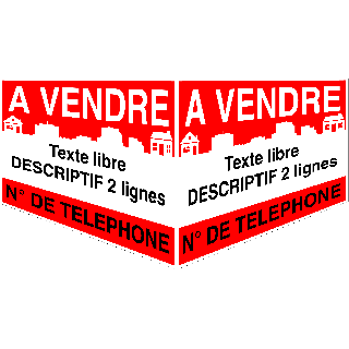 Panneau immobilier à vendre double format personnalisé
