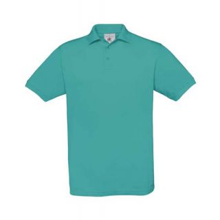 Polo safran bleu turquoise