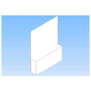 Porte brochure 1 x A4 suspendu