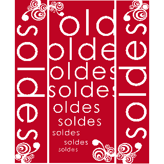 Set affiches soldes horizontales baroque