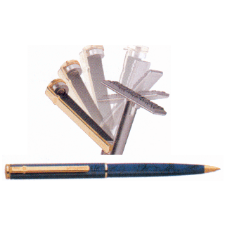 Stylo tampon goldring bleu marbré