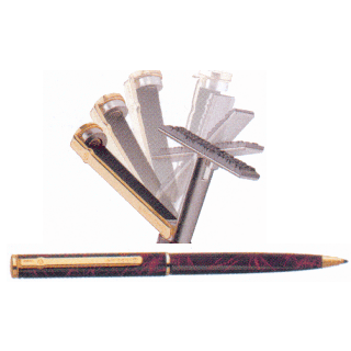 Stylo tampon goldring rouge marbré