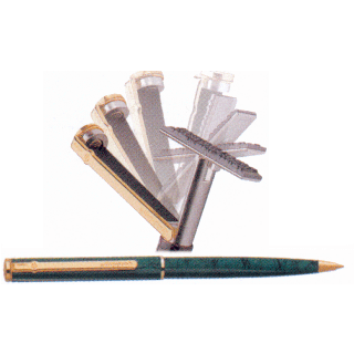 Stylo tampon goldring vert marbré