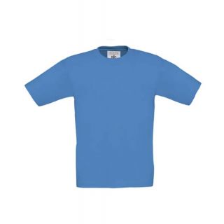 T-shirt enfant B&C exact 150 kid bleu azur