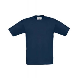 T-shirt enfant B&C exact 150 kid bleu light navy