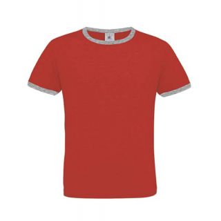 T-shirt men only play rouge et gris