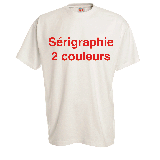 T-shirt target 130 blanc 2 couleurs