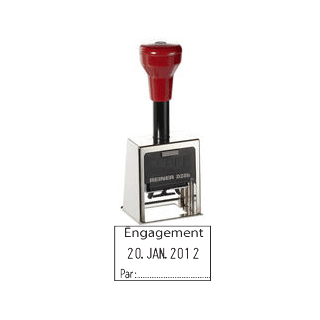 Tampon encreur professionnel dateur D28B 2 lignes