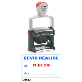 Tampon metal line devis réalisé le + date 5460l4