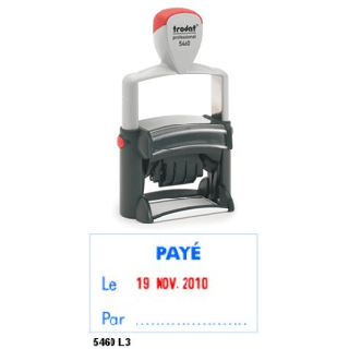 Tampon metal line payé le + date 5460l3