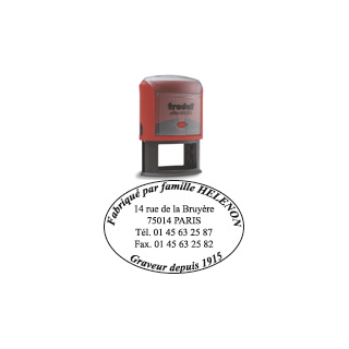 Tampon encreur printy ovale 44045 6 lignes