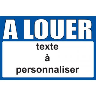 Panneau à louer 120 x 80 cm Bleu à personnaliser