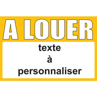 Panneau à louer 120 x 80 cm Jaune à personnaliser