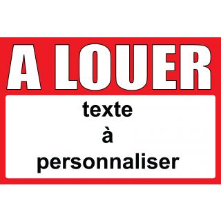 Panneau à louer 120 x 80 cm Rouge à personnaliser