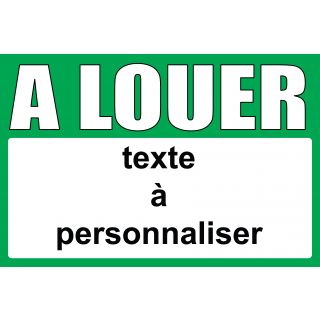 Panneau à louer 120 x 80 cm Vert à personnaliser