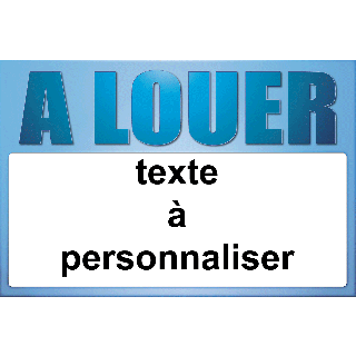Panneau à louer 40 x 60 cm Azur à personnaliser