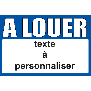 Panneau à louer 40 x 60 cm Bleu à personnaliser
