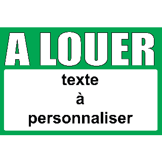 Panneau à louer 40 x 60 cm Vert à personnaliser