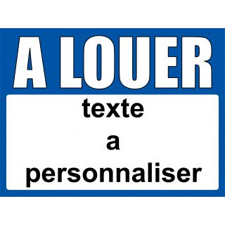 Panneau à louer 60 x 80 cm Bleu à personnaliser