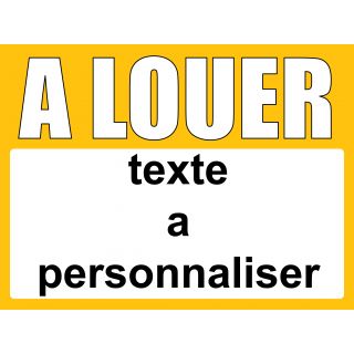 Panneau à louer 60 x 80 cm Jaune à personnaliser